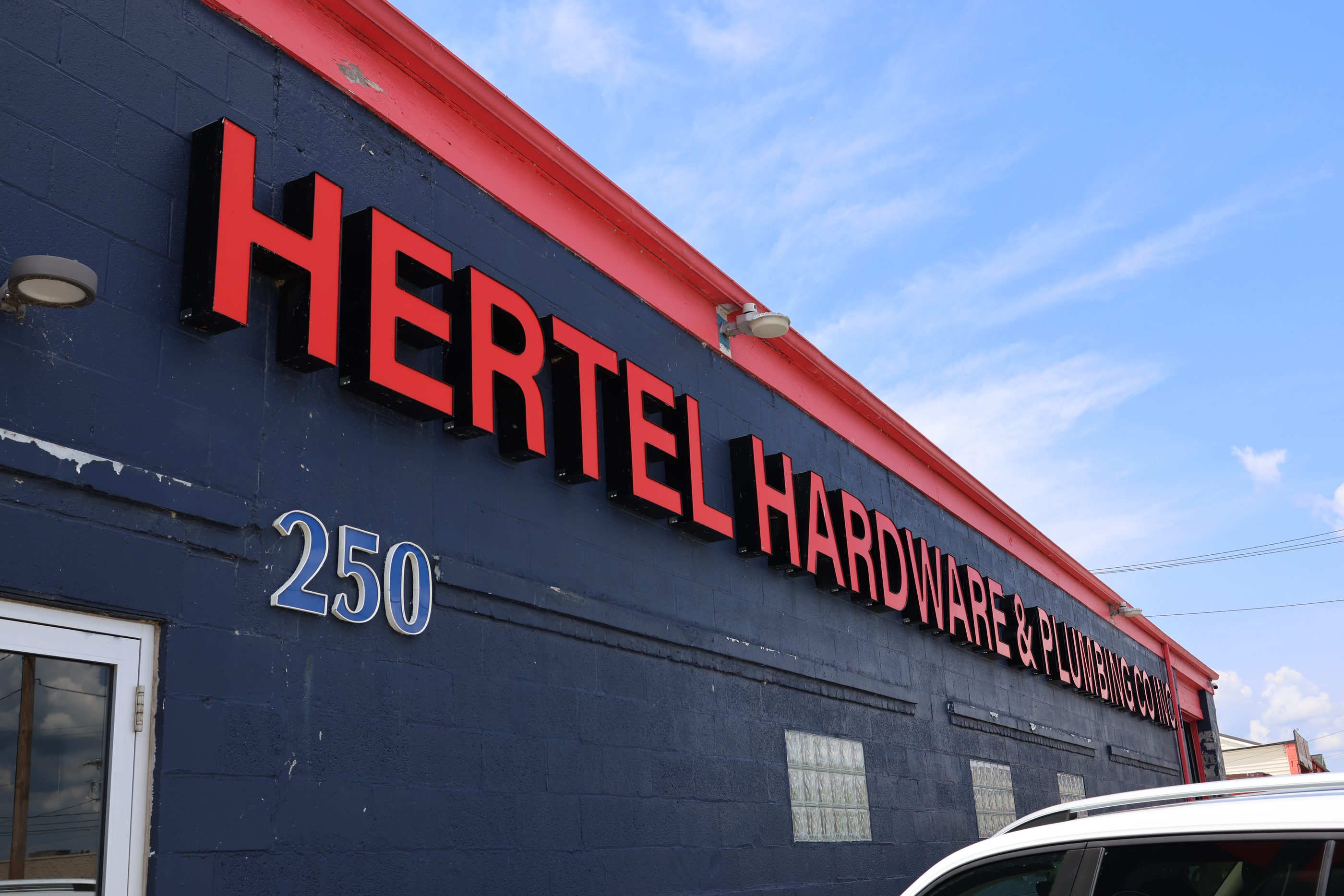The Hertel Plumbing & Heating building at 250 Ramsdell Avenue in Buffalo